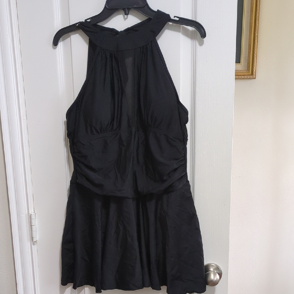 Black Sexy Mesh Halter Swimdress XXL - Picture 4 of 6